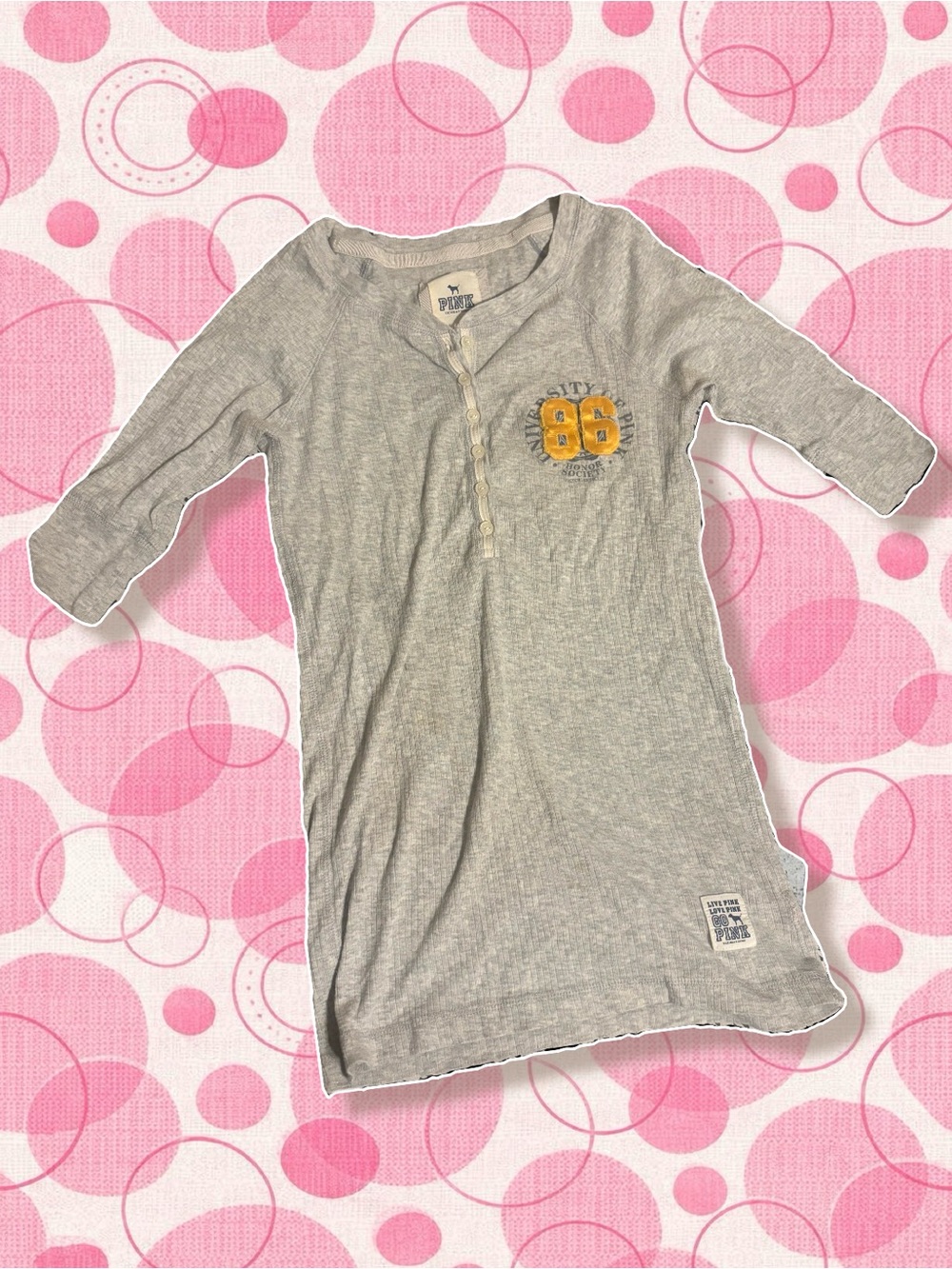 Y2K pink Victoria’s Secret button up shirt